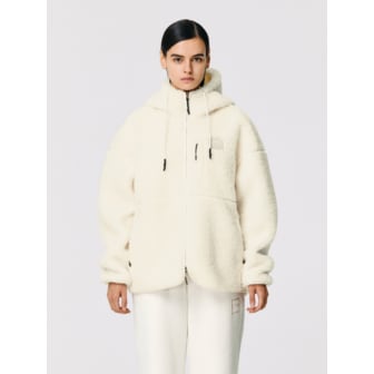 골스튜디오 HOODED SHERPA FLEECE JACKET-IVORY
