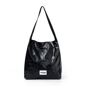 GLOSSY SHOULDER BAG_BLACK