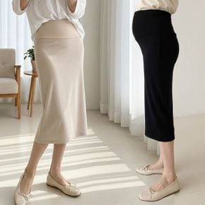 복대 골지 임산부 롱 스커트 임부복 치마 H라인 롱치마 T89_P415240821