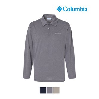 컬럼비아 남성 데일리 카라 티셔츠_멜란지그레이(C44-YMD610)