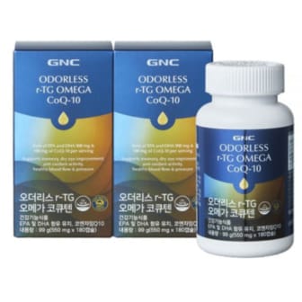 GNC 오더리스 rTG 오메가 코큐텐 2개 세트 (오메가3 + 코엔자임Q10)