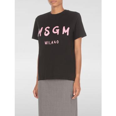 MSGM 엠에스지엠 WOMEN 티셔츠 BLACK 3441MDM510237002 6120849