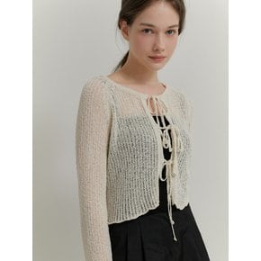 Fig ribbon cardigan (cream)