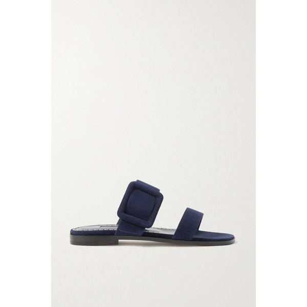 Tituba Buckled Suede Sandals 네이비