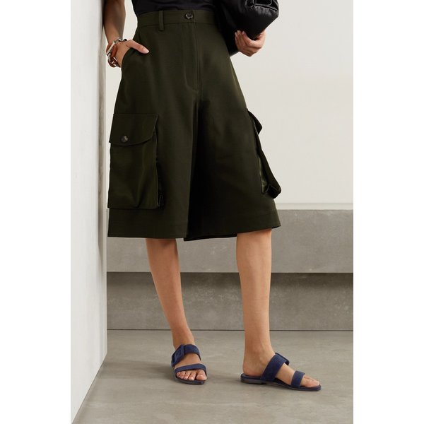 Tituba Buckled Suede Sandals 네이비
