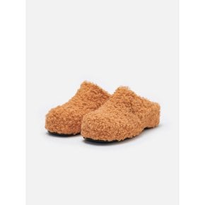 Round platform clogs Fluffy Orange