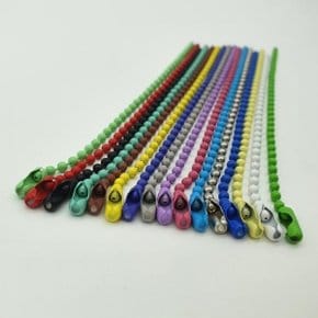 비즈키링볼체인군번줄컬러12cm10P
