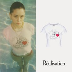 REALISATION 리얼리제이션 BUNNY in Red Heart 반팔 티셔츠