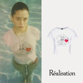 REALISATION 리얼리제이션 BUNNY in Red Heart 반팔 티셔츠