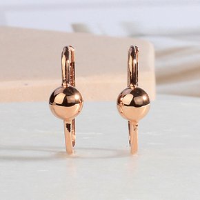 14K 18K 클립 귀걸이 볼 라운드 스퀘어 원터치 링 여자 친구 기념일 선물 벨르