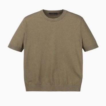 질스튜어트뉴욕 [25SS][Silkish Glow] 카키 크루넥 니트 (JNSW5B204K2)