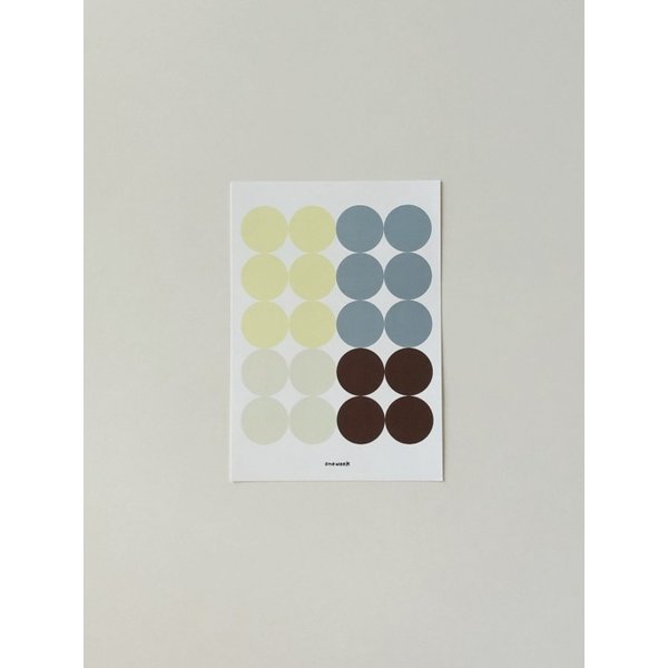 Dot sticker - lemon + blue gray