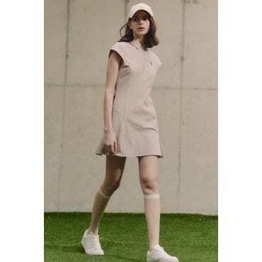 버뮤다그래스 [2차]캡소매 원피스_BEIGE