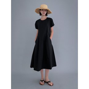 [SALT Label] COTTON VOLUME DRESS_BLACK