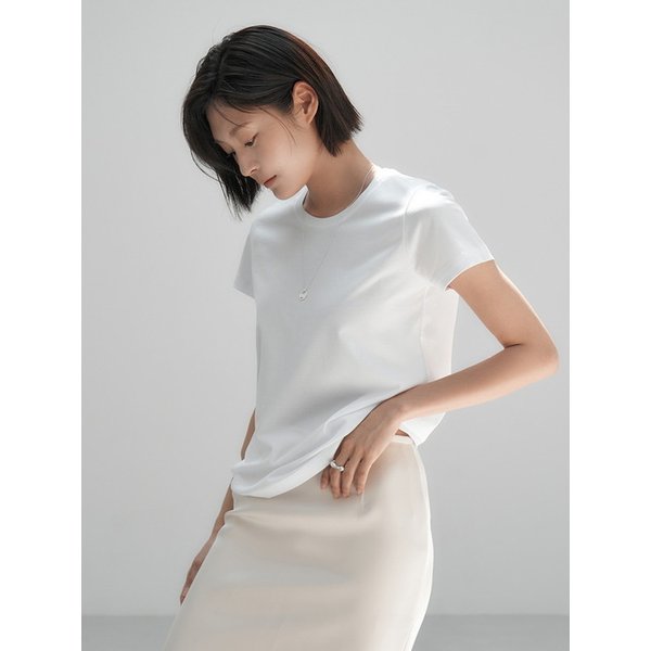 W_시그니처 클래식 & 베이직 핏 반소매 티셔츠 (155gsm) KLJT003
