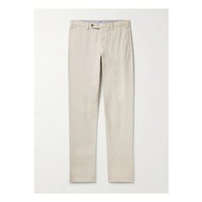 Slim-Fit Garment-Dyed Cotton-Twill Chinos 그레이