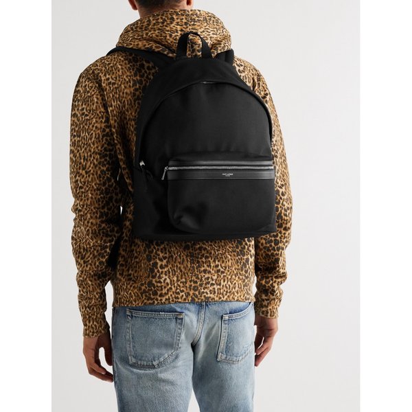 가죽 트리밍 캔버스 백팩 19971654707027758