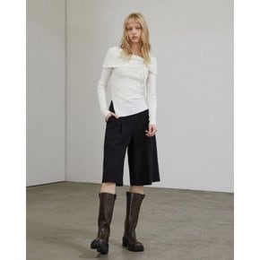 원턱 와이드 벨티드 버뮤다 팬츠 (ER4WQ262)