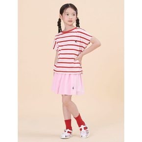 [NOROO] 여아 멀티 스트라이프 티셔츠 상하 세트  핑크 (BI4442G05X)