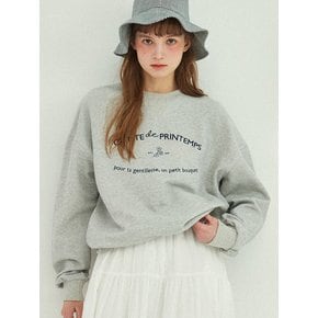 Lettering Jacquard Sweatshirt_MELANGE GRAY