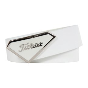 M 타이틀리스트머플러 CQK TKPMA1933-01 POLYGON BUCKLE BELT WHITE