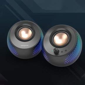 PEBBLE X USB오디오 MIC-IN AUX-IN 3.5mm RGB조명 USB-C 블루투스 유무선 스피커