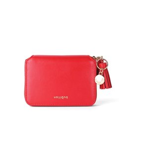 Mini Zipper Wallet _ Scarlet