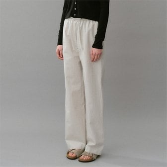 blank03 [블랭크03] cotton linen banding pants (light beige)