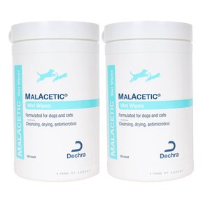 Dechra MalAcetic Wet Wipes 데크라 말아세틱 강아지 고양이 물티슈 100개입 2팩