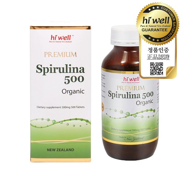 프리미엄 스피루리나 500mg 500정 1개 뉴질랜드 엽록소 스피룰리나