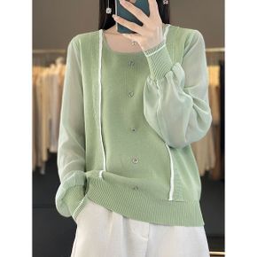 블러썸 소매 시스루 니트 BJ1LK018_P388590919