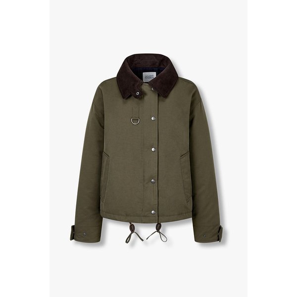 코듀로이 카라배색 퀼팅 숏점퍼 9196113117050