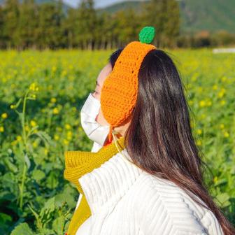 셀러허브 제주 감귤 뜨개 귀도리 귀마개 여성 어린이 공용 여행 핸드메이드 아이템 (S12057855)