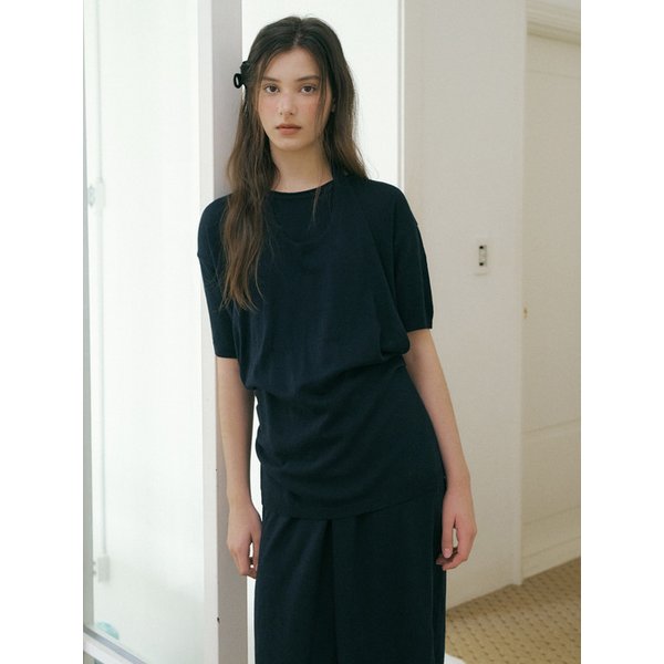 natural layered knit 301 (dark navy)