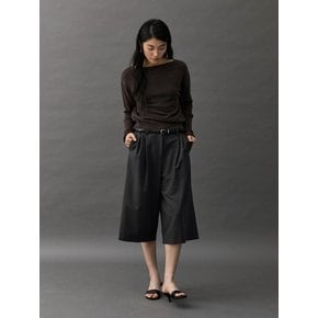 NAGI BOAT NECK KNIT - BROWN