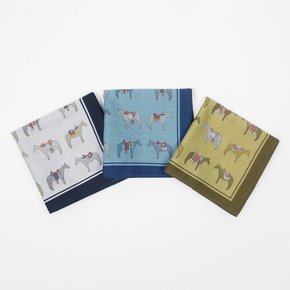 손수건 마리엔느 승마 나염 손수건 43 x 43 (cm) 편안한 손수건