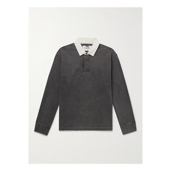 코리더 럭비 코튼 저지 폴로 셔츠 블랙 46376663162917584