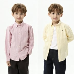 26년 F/W   T42G6HSH120BT2   플래그 옥스포드 롱 슬리브 셔츠 (레드, 블루, 옐로우)