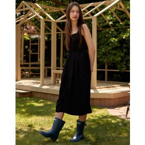 Sleeveless Shirring Dress_BLACK EPDR3E001BK