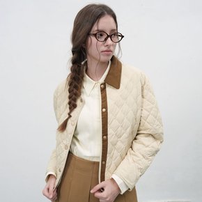 WOMAN 코듀로이 카라 경량 패디드 자켓 [BEIGE] / WBE3L07517