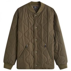 A.P.C. 아페쎄 Florent 퀼티드 봄버 자켓 - 밀리터리 카키 PSAJA-H02946-JAC