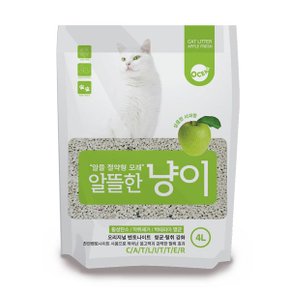 알뜰한냥이 사과향 4L 4개입 벤토나이트모래