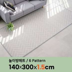 퓨어_단품 PVC 놀이방매트 점보특대형 140x300cm 거실 아이방 유아 어린이 쿠션 매트