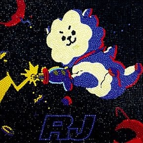 DIY 보석십자수 BT21 스쿼드 RJ 25x25