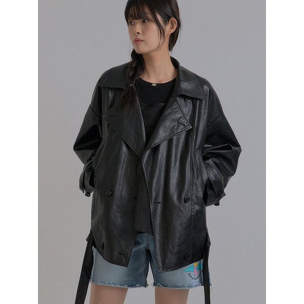 Urban Layer Faux Leather Rider Jacket_Black