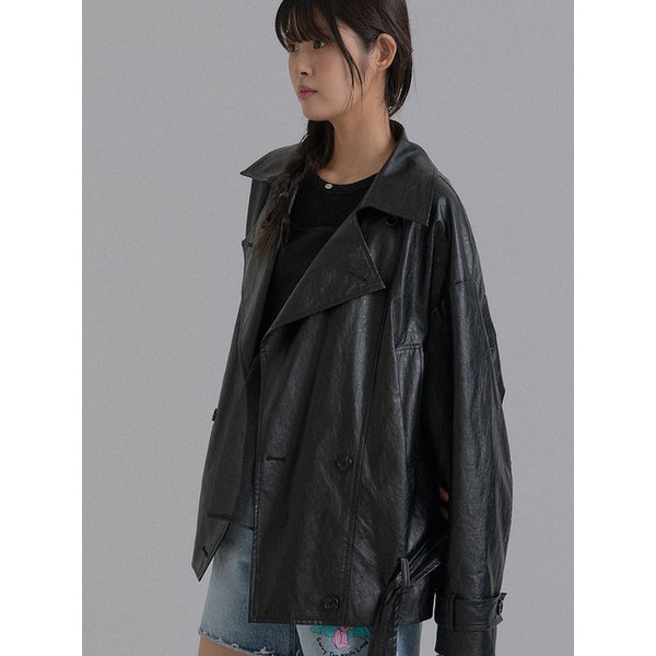 Urban Layer Faux Leather Rider Jacket_Black