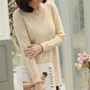 릴로 브이넥 롱 니트_P070399650
