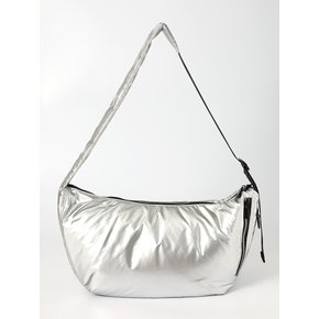 [에어팟 파우치증정] Curved Hobo Cross bag - Silver