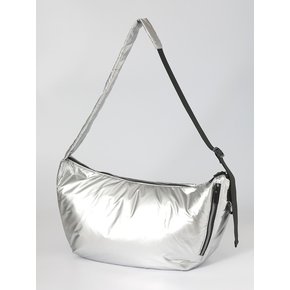 [에어팟 파우치증정] Curved Hobo Cross bag - Silver