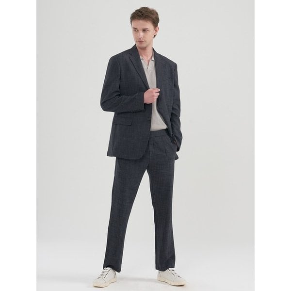[M~5XL]린넨라이크 루즈핏 셋업 블레이저_그레이